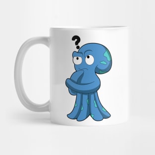 Octopus blue thoughtful Mug